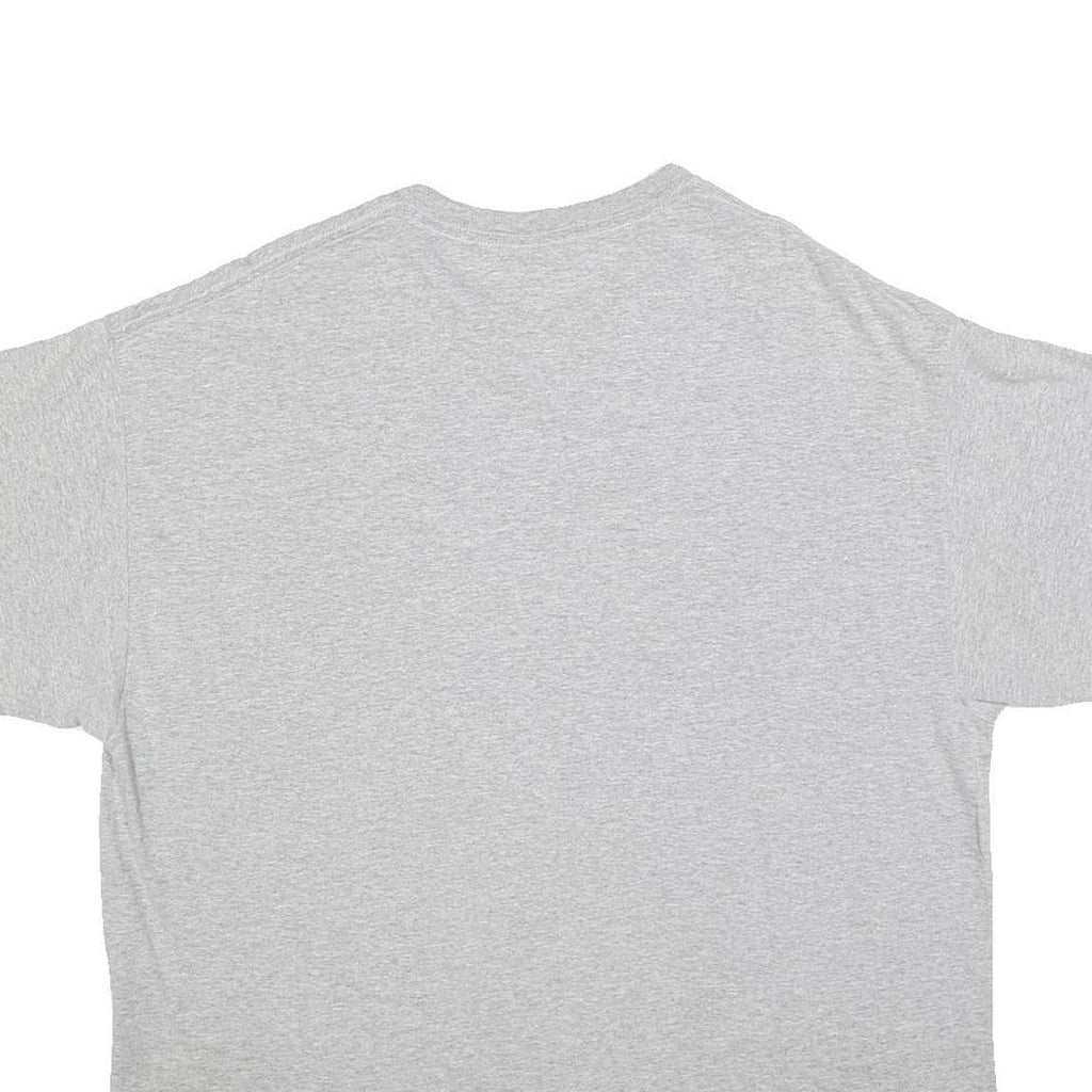 Mens Grey Edison Football Graphic T-Shirt L Short Sleeve Crew Neck Casual Cotton