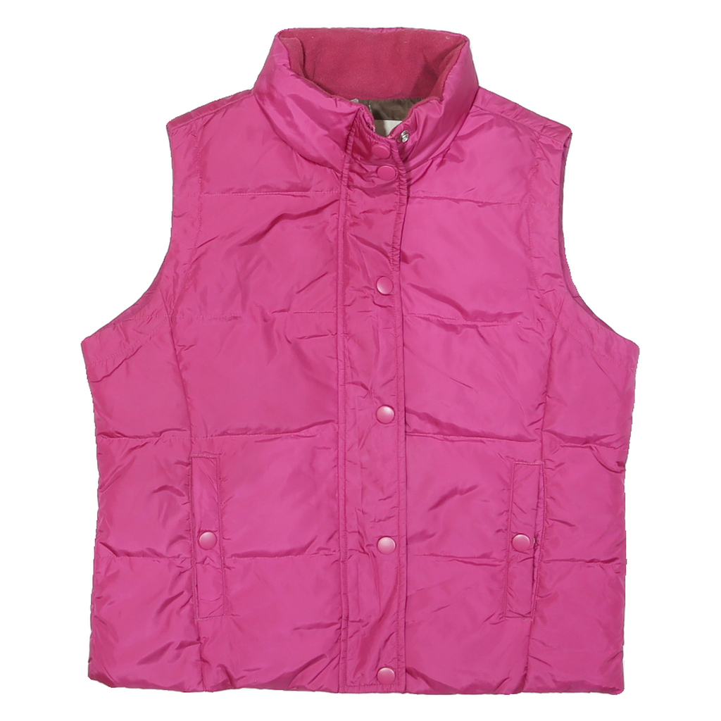 JACOB CONNEXION Womens Pink Quilted Sleeveless Jacket M Polyester Blend Zip