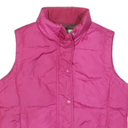 JACOB CONNEXION Womens Pink Quilted Sleeveless Jacket M Polyester Blend Zip
