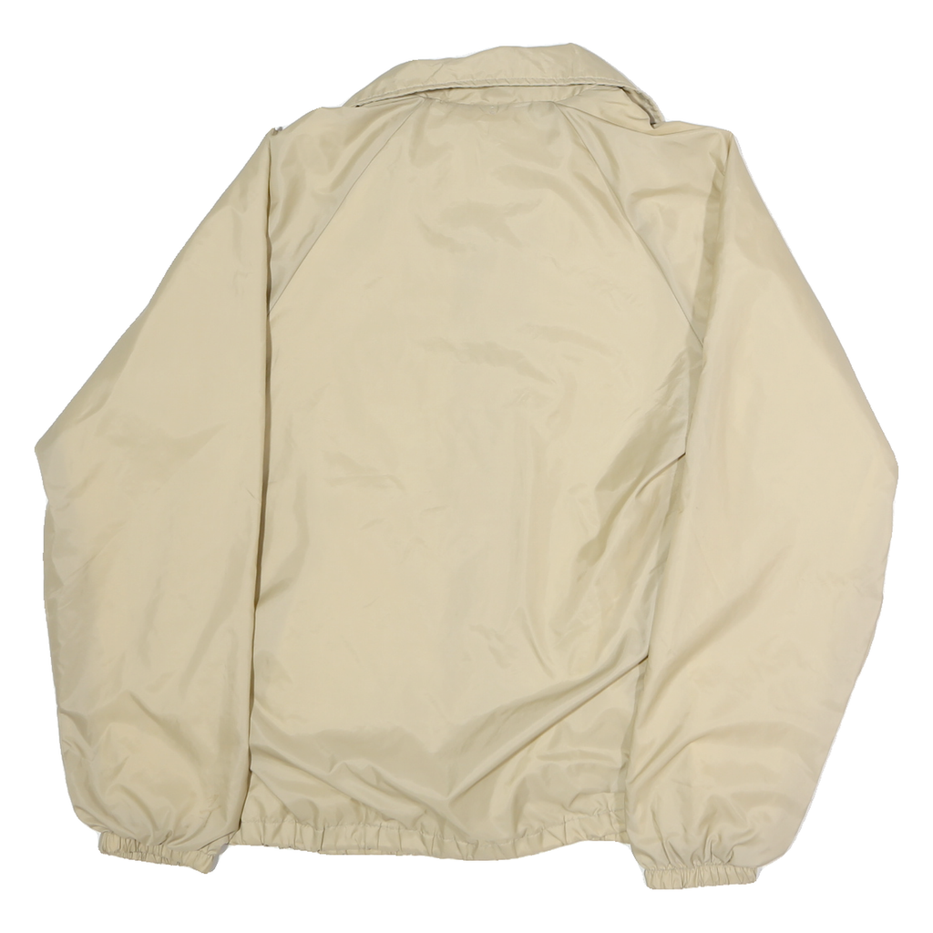 AUBURN Mens Beige Polyester Button Jacket S Plain Lightweight Casual