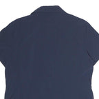 MAMMOT Womens Navy Blue Shirt Polyester Blend M Casual Button-Up Short Sleeve