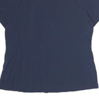 MAMMOT Womens Navy Blue Shirt Polyester Blend M Casual Button-Up Short Sleeve