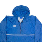 UMBRO Mens Anorak Jacket Blue Hooded M