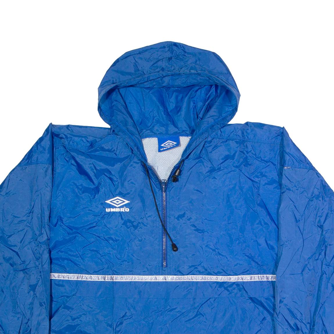 UMBRO Mens Anorak Jacket Blue Hooded M