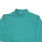TREND BASICS Mens Green Sweatshirt High Neck L Polka Dot Cotton Blend
