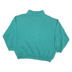 TREND BASICS Mens Green Sweatshirt High Neck L Polka Dot Cotton Blend