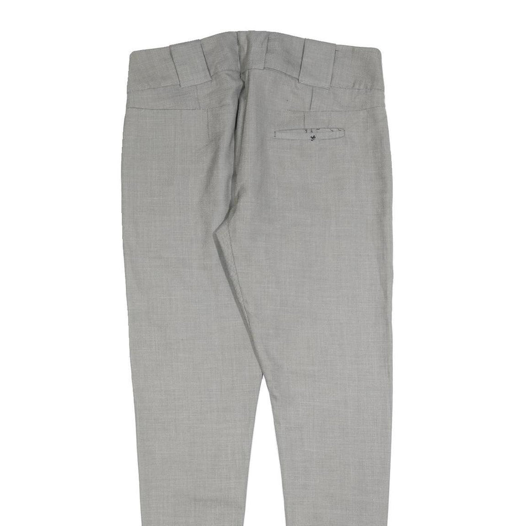 SILVIAN HEACH Womens Cotton Blend Grey Slim Tapered Trousers W34 L32 Elegant Fit