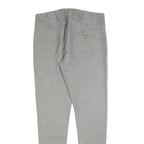 SILVIAN HEACH Womens Cotton Blend Grey Slim Tapered Trousers W34 L32 Elegant Fit
