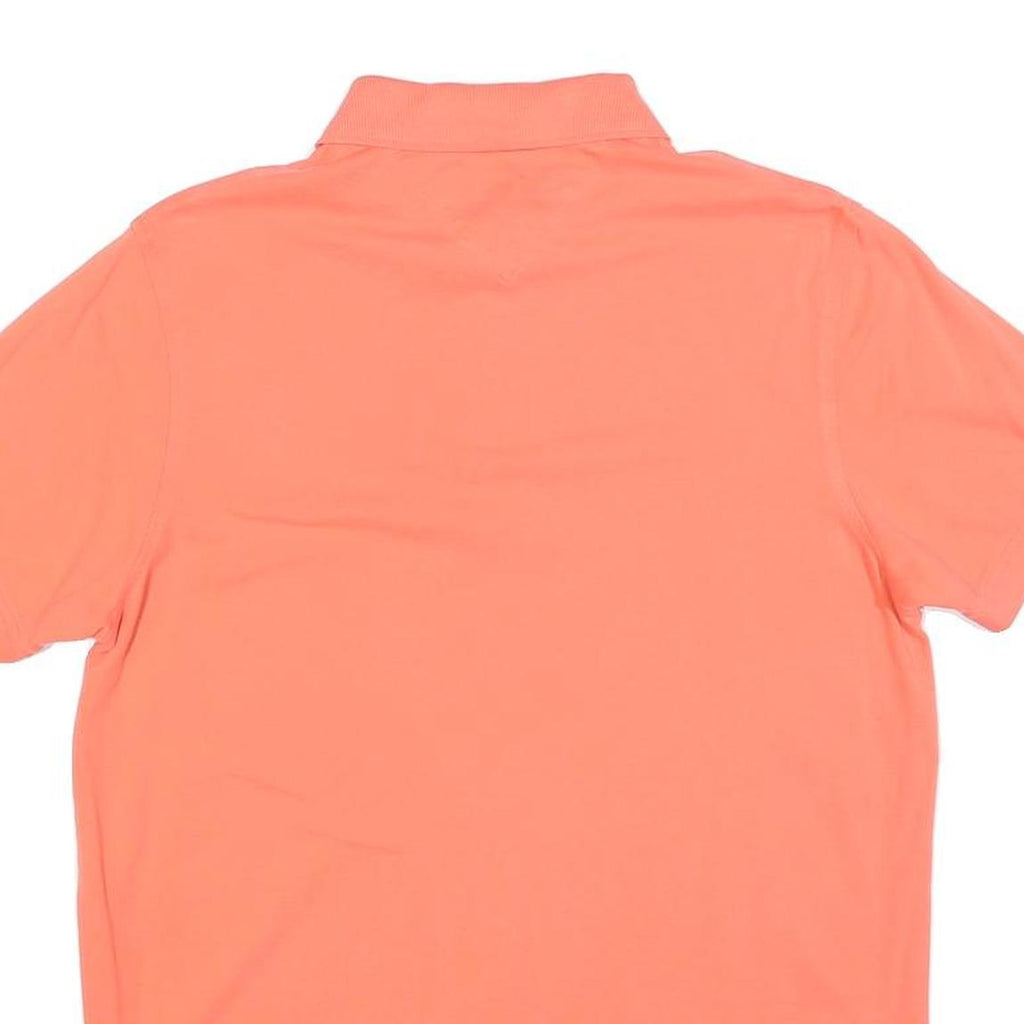 TOMMY HILFIGER Mens Orange Polo Shirt Short Sleeve M Cotton Blend Casual