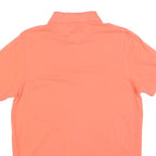 TOMMY HILFIGER Mens Orange Polo Shirt Short Sleeve M Cotton Blend Casual