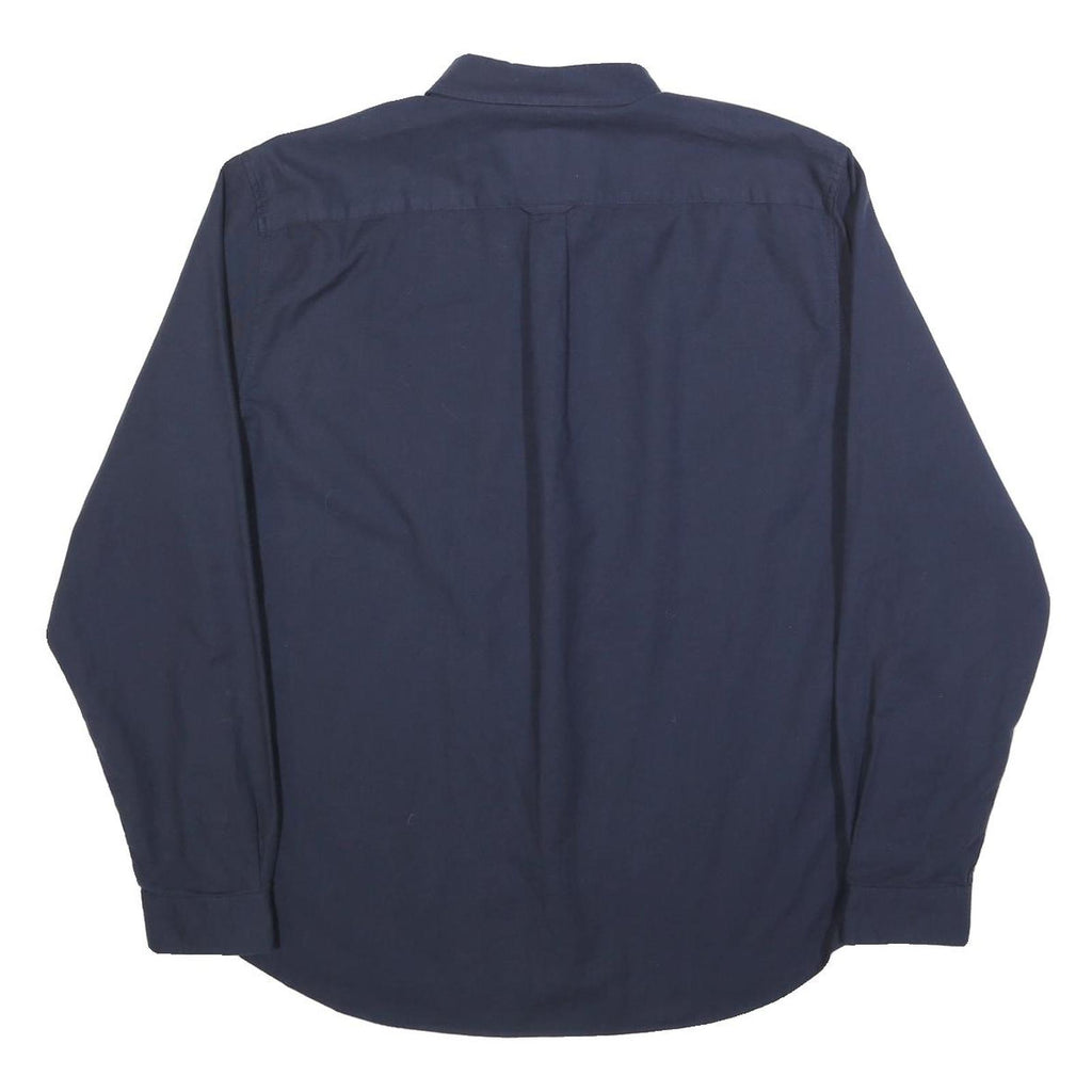 LACOSTE Mens Blue Plain Shirt XL Button-Down Collar Long Sleeve Classic Fit