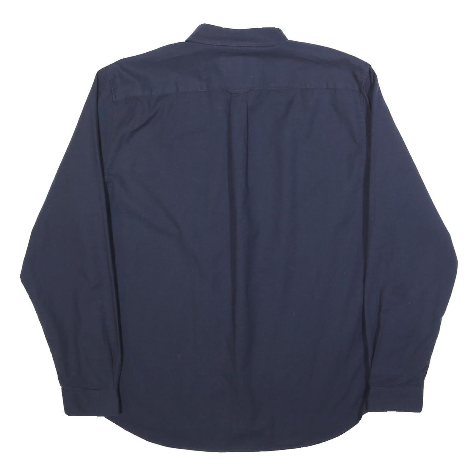 LACOSTE Mens Blue Plain Shirt XL Button-Down Collar Long Sleeve Classic Fit