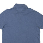 TOMMY HILFIGER Mens Blue Short Sleeve Plain Polo Shirt M Cotton Blend