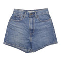 LEVI'S Womens Denim Blue Casual Shorts XS W24 Cotton Blend High Waist