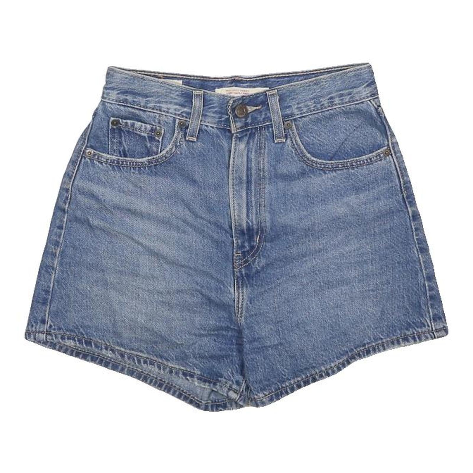 LEVI'S Womens Denim Blue Casual Shorts XS W24 Cotton Blend High Waist