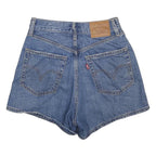 LEVI'S Womens Denim Blue Casual Shorts XS W24 Cotton Blend High Waist