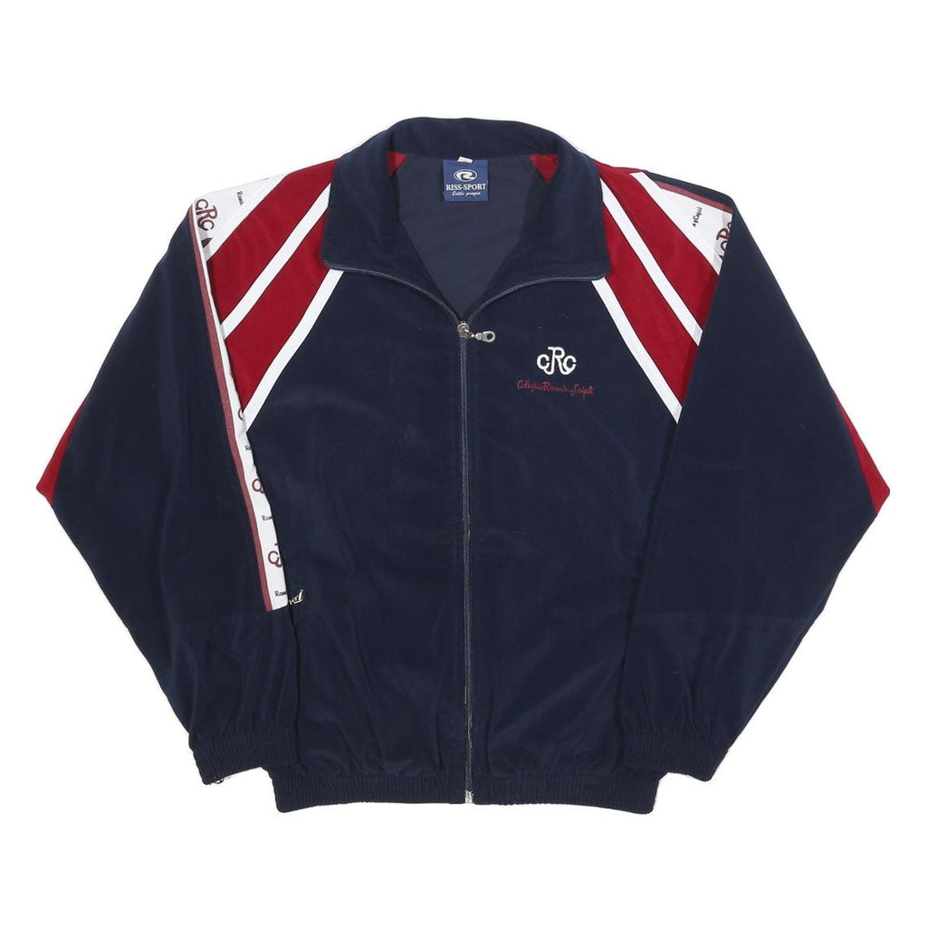 RISS-SPORT Boys Navy & Red Track Jacket 16Y Cotton Blend Zip Sportswear