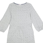 BODEN Womens Grey Cotton Day Dress Polka Dot Long Sleeve UK 10 Casual