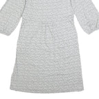 BODEN Womens Grey Cotton Day Dress Polka Dot Long Sleeve UK 10 Casual