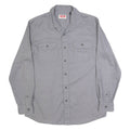 WRANGLER Mens Grey Plain Shirt M Long Sleeve Cotton Casual Workwear