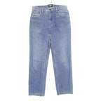 CAT Womens Blue Regular Straight Denim Light W30 L30 Zip Cotton Jeans