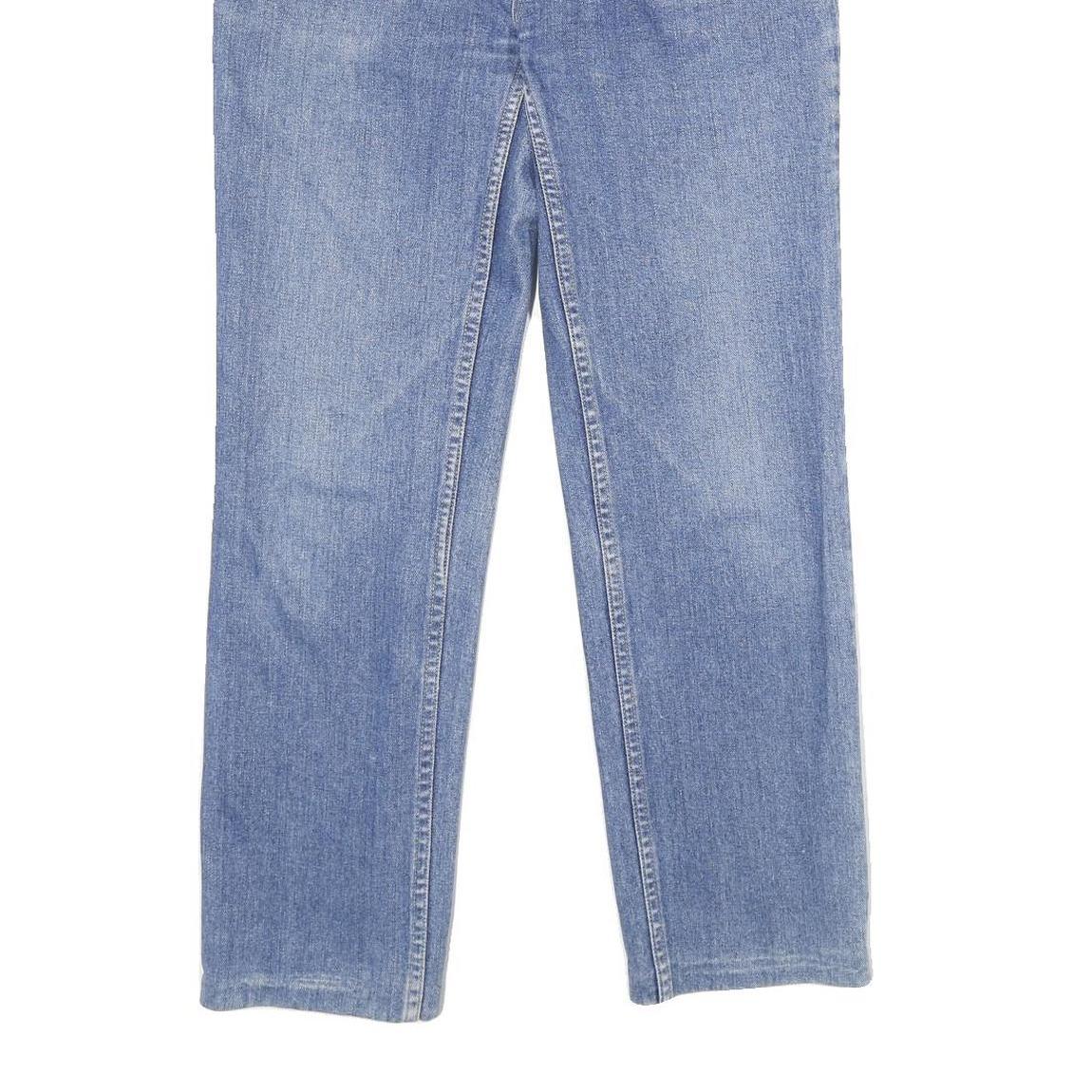 CAT Womens Blue Regular Straight Denim Light W30 L30 Zip Cotton Jeans