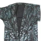 Womens Black & Green Printed Top Short Sleeve V-Neck XL Summer Casual