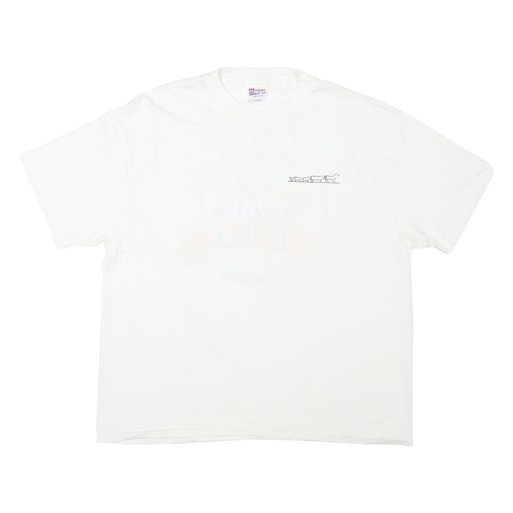 HANES Mens White Gilroy FFA Graphic T-Shirt XL Short Sleeve Crew Neck