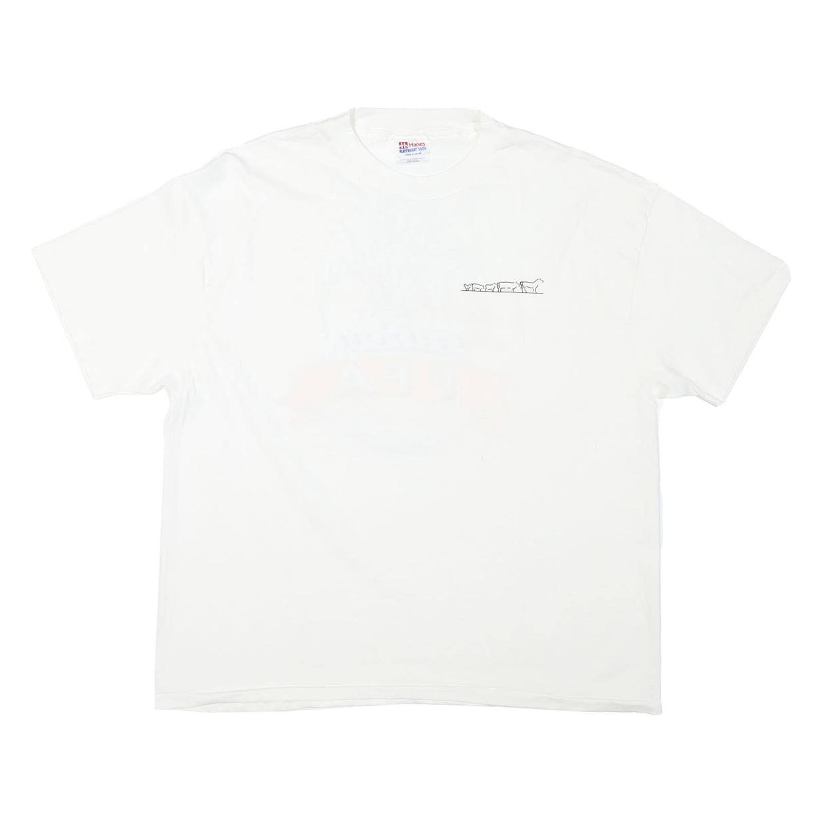 HANES Mens White Gilroy FFA Graphic T-Shirt XL Short Sleeve Crew Neck