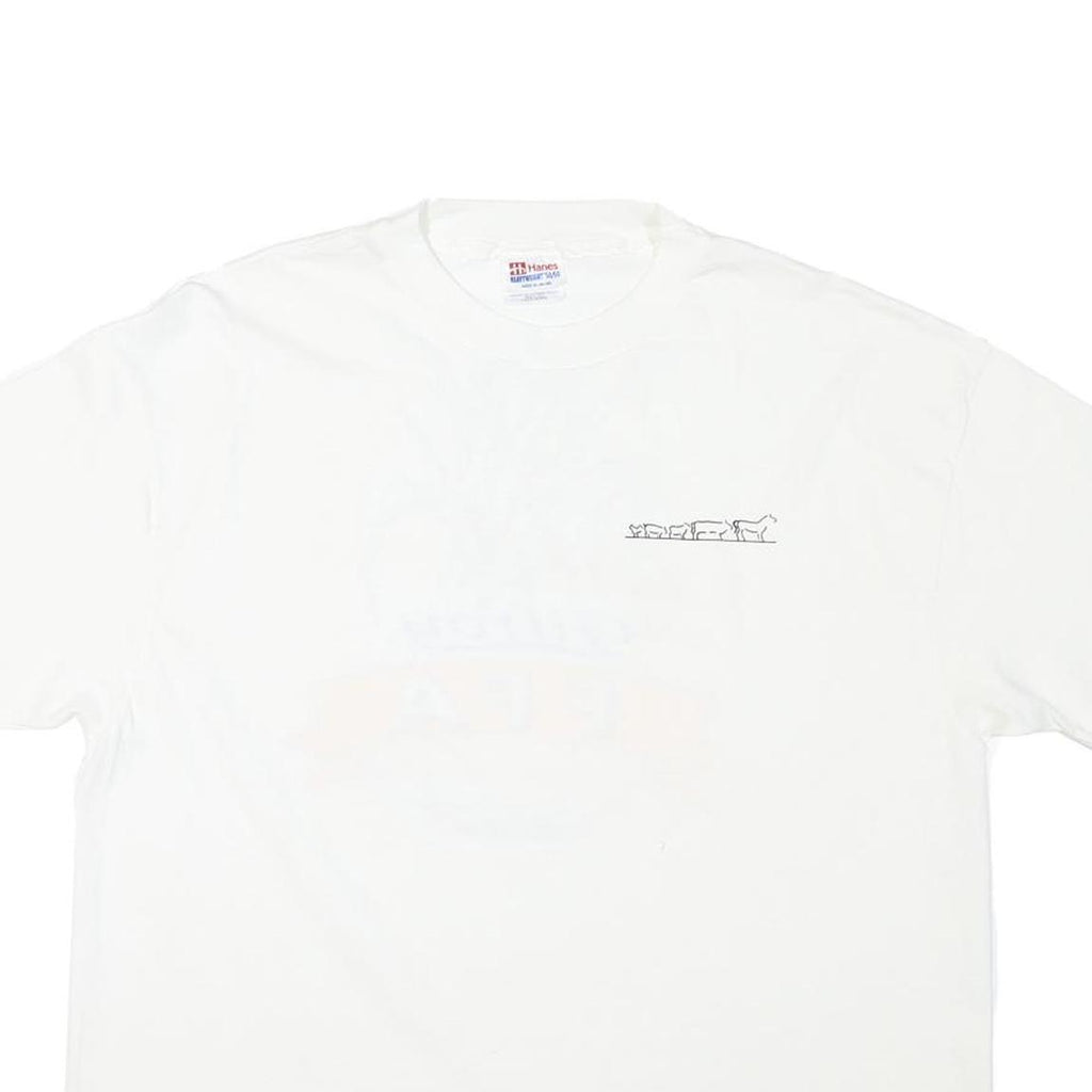 HANES Mens White Gilroy FFA Graphic T-Shirt XL Short Sleeve Crew Neck