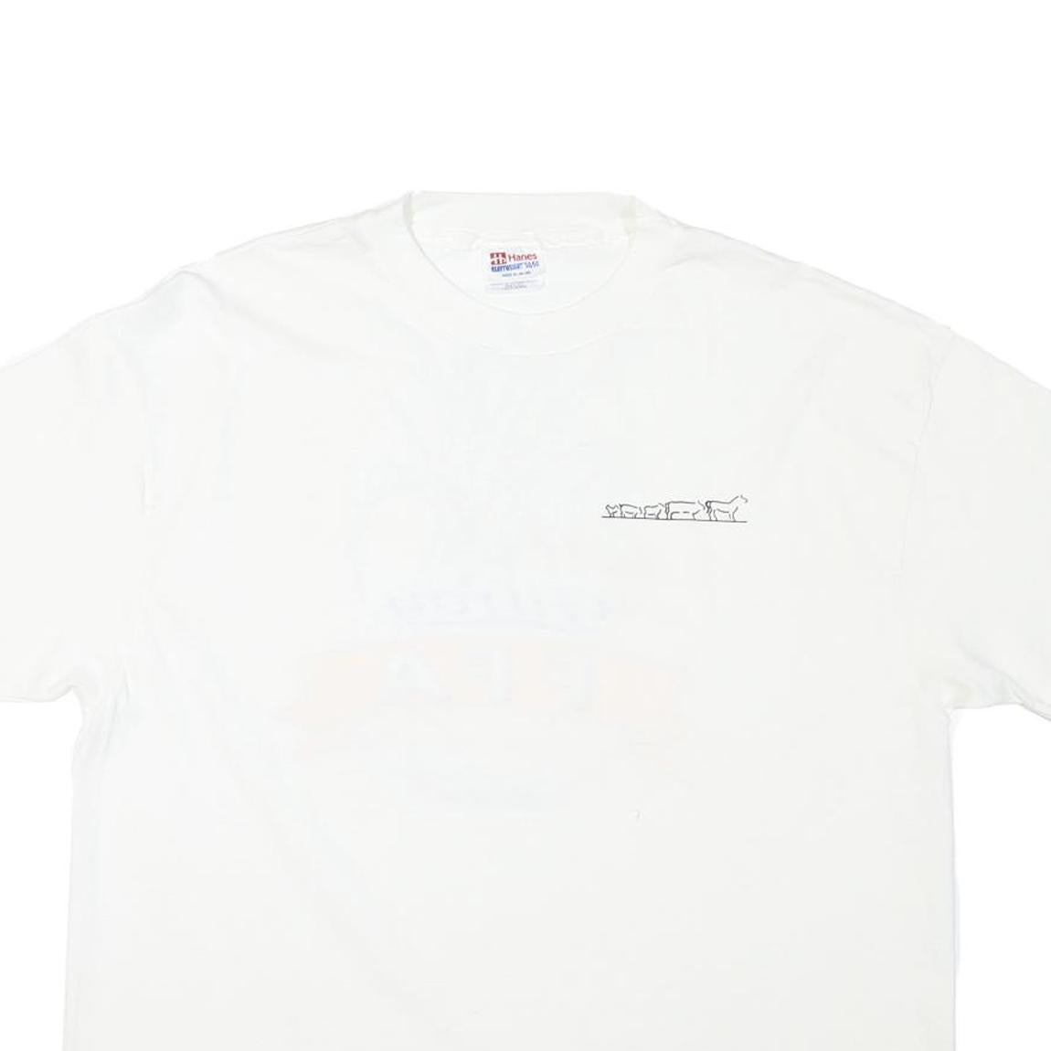 HANES Mens White Gilroy FFA Graphic T-Shirt XL Short Sleeve Crew Neck