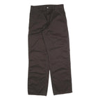 CARHARTT Mens Cotton Blend Brown Regular Fit Straight Trousers W29 L32 Workwear