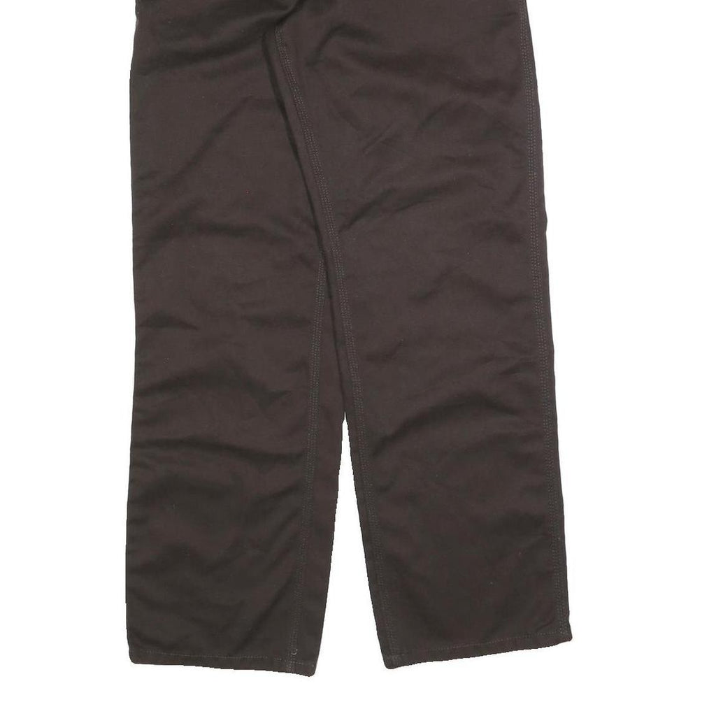 CARHARTT Mens Cotton Blend Brown Regular Fit Straight Trousers W29 L32 Workwear