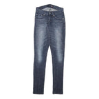 LEVI'S Womens Slim Blue Denim Jeans Cotton Blend Zip W24 L31 Skinny Fit