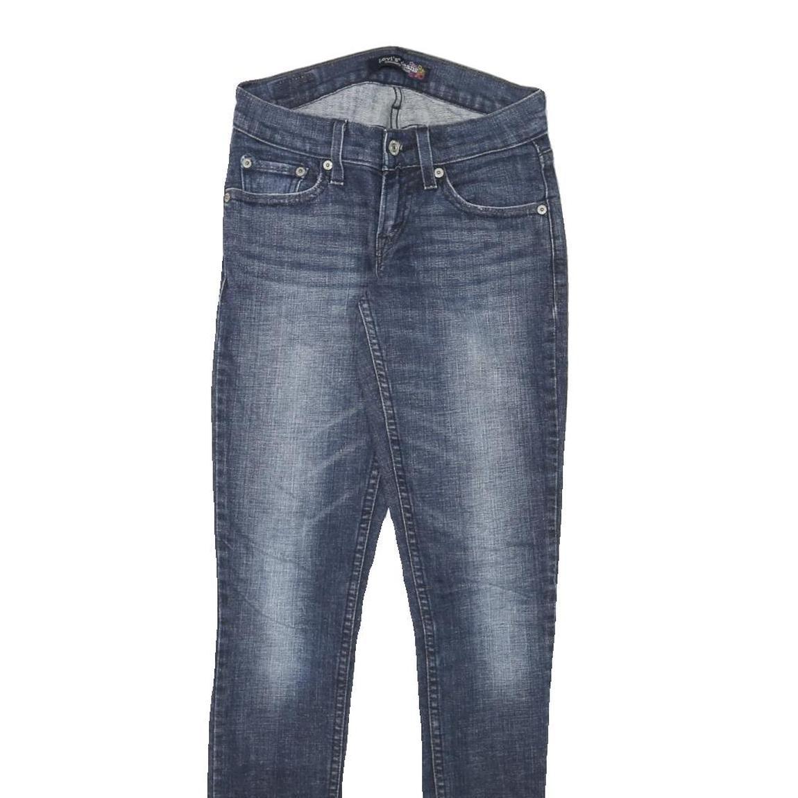 LEVI'S Womens Slim Blue Denim Jeans Cotton Blend Zip W24 L31 Skinny Fit