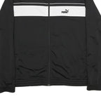 PUMA Mens Black & White Zip Jacket 2XL Polyester Sportswear Classic Fit