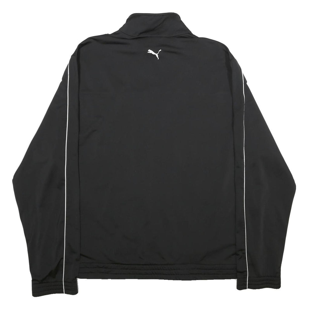 PUMA Mens Black & White Zip Jacket 2XL Polyester Sportswear Classic Fit
