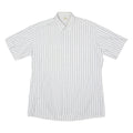 Mens Shirt White Striped L