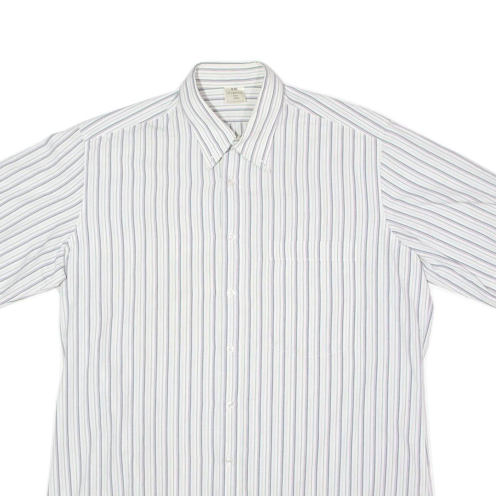 Mens Shirt White Striped L