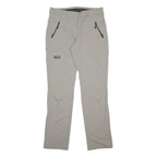 JACK WOLFSKIN Womens Slim Beige Trousers W30 L30 Outdoor Hiking Zip Pockets