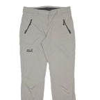 JACK WOLFSKIN Womens Slim Beige Trousers W30 L30 Outdoor Hiking Zip Pockets