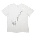 NIKE Mens White XL Graphic Modern Short Sleeve Crew Neck Logo Print T-Shirt
