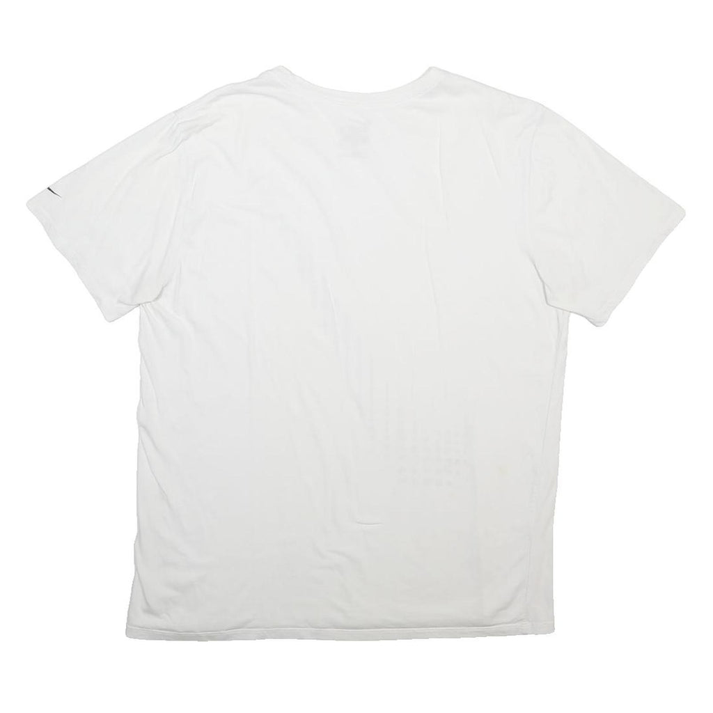 NIKE Mens White XL Graphic Modern Short Sleeve Crew Neck Logo Print T-Shirt