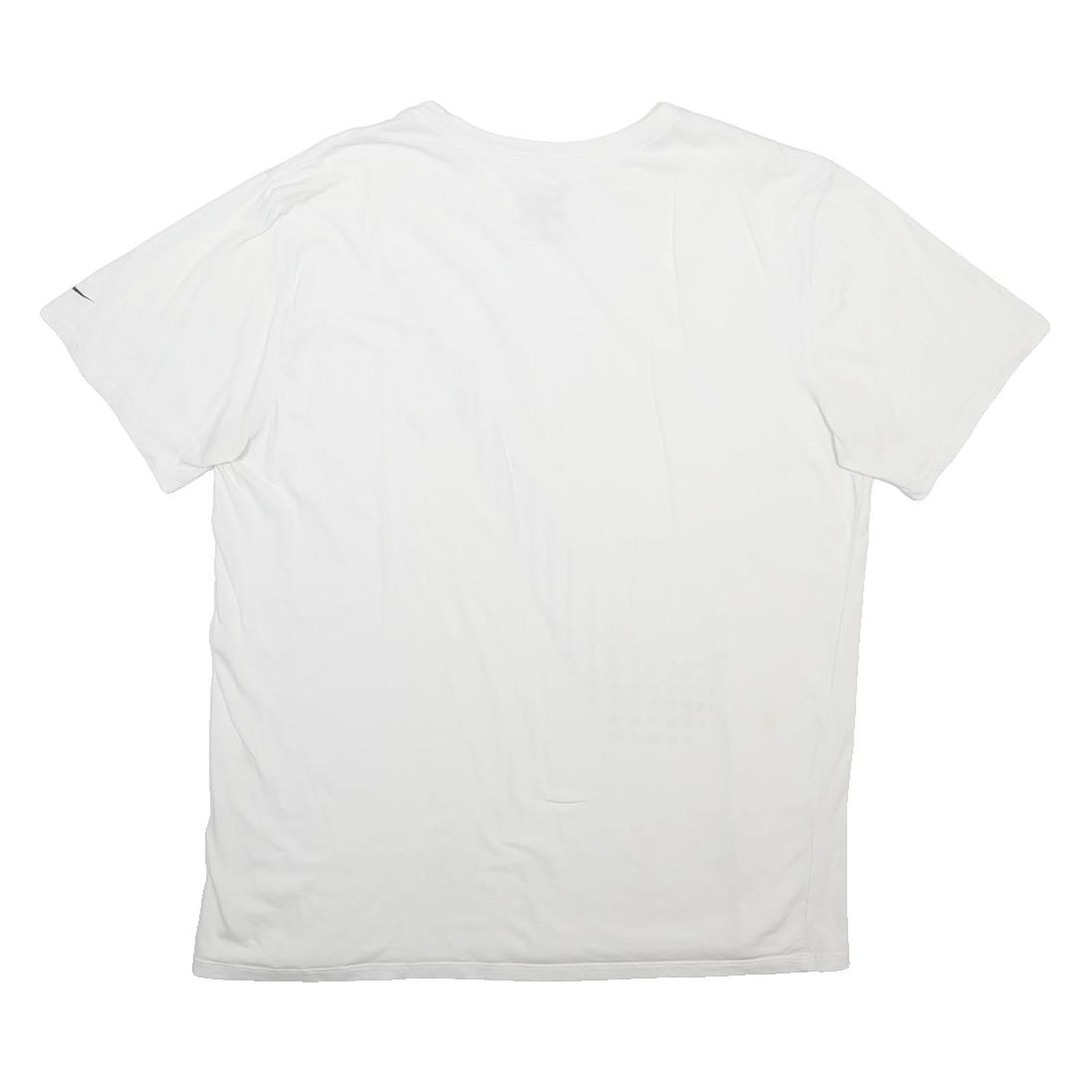 NIKE Mens White XL Graphic Modern Short Sleeve Crew Neck Logo Print T-Shirt