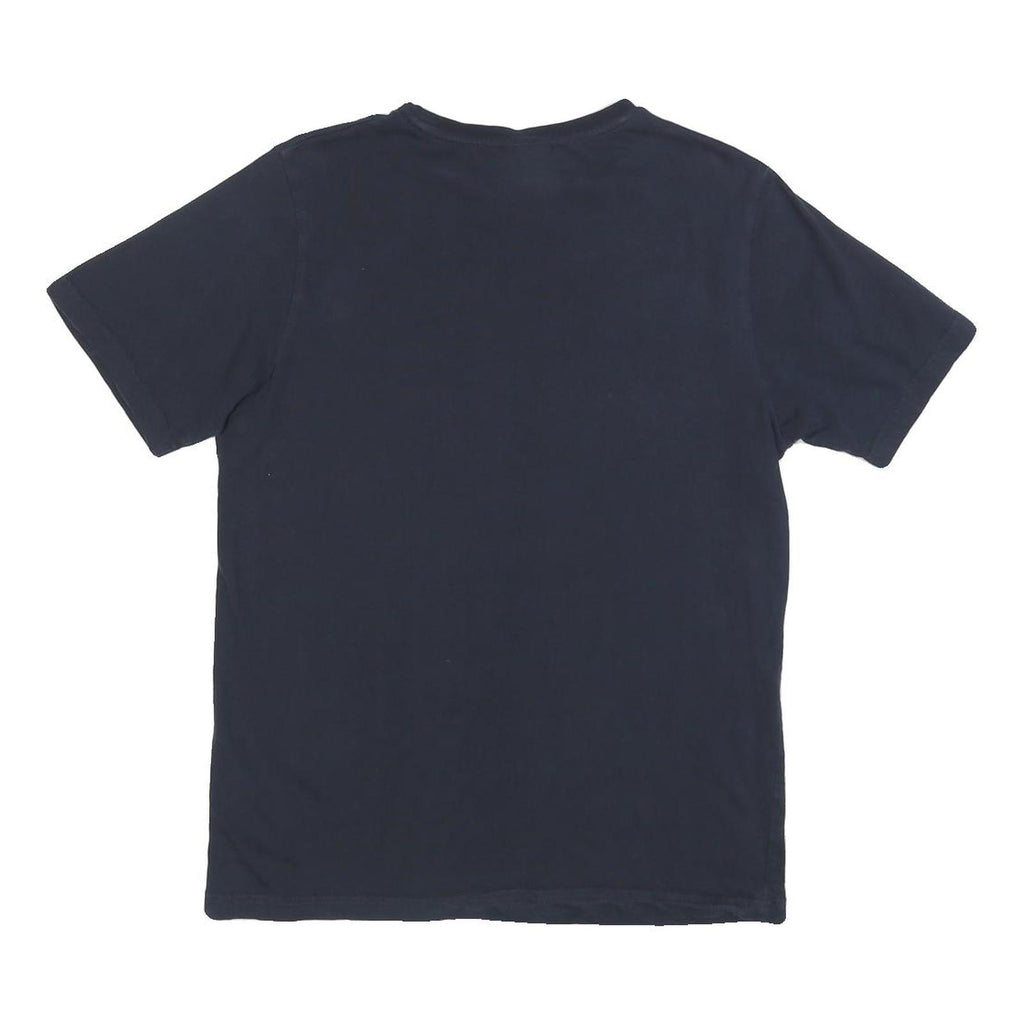 ELLESSE Womens Navy Blue & Pink Graphic T-Shirt UK 12 Short Sleeve Crew Neck