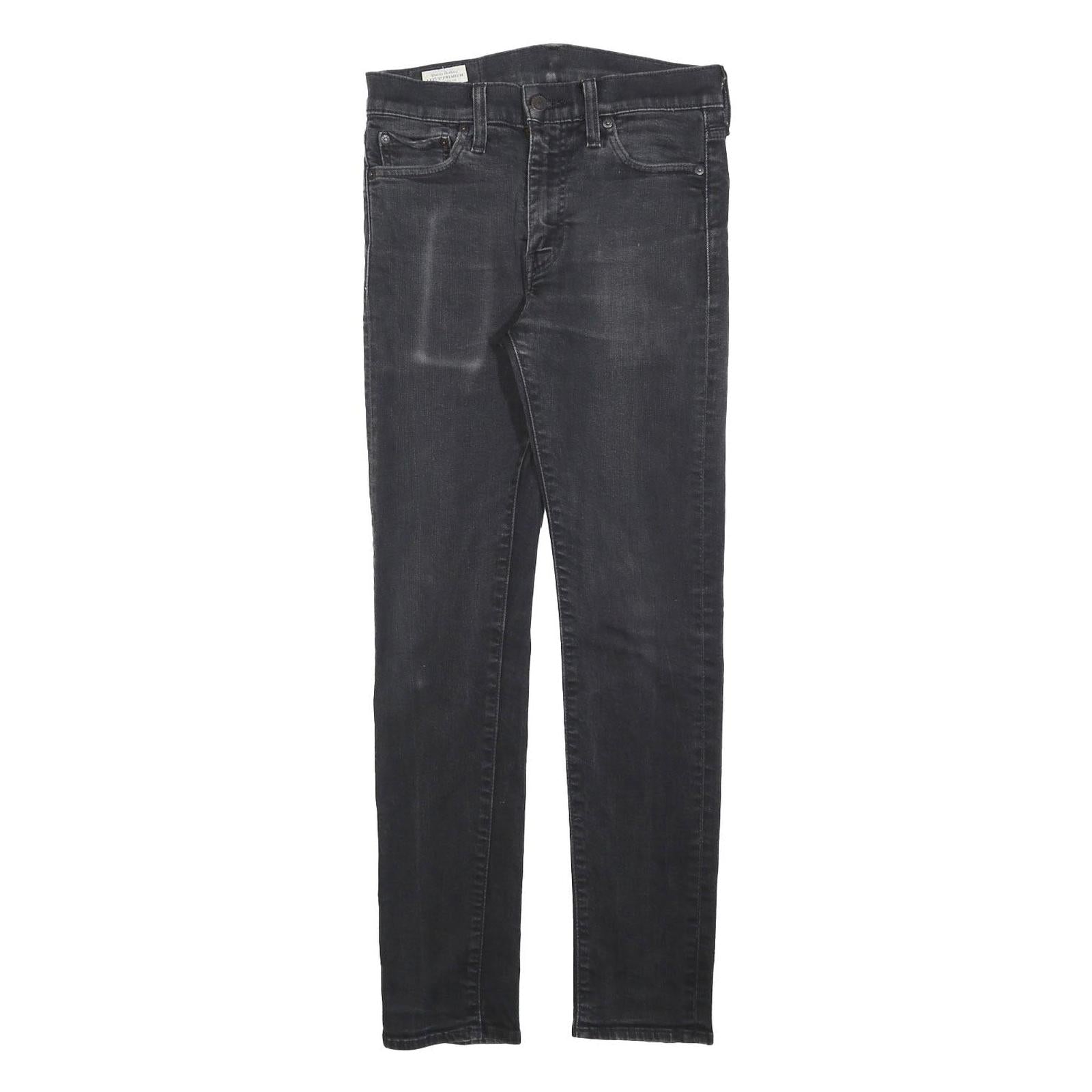 LEVI'S 510 BIG E Mens Black Slim Skinny Denim Cotton Blend Medium W30 L29 Zip