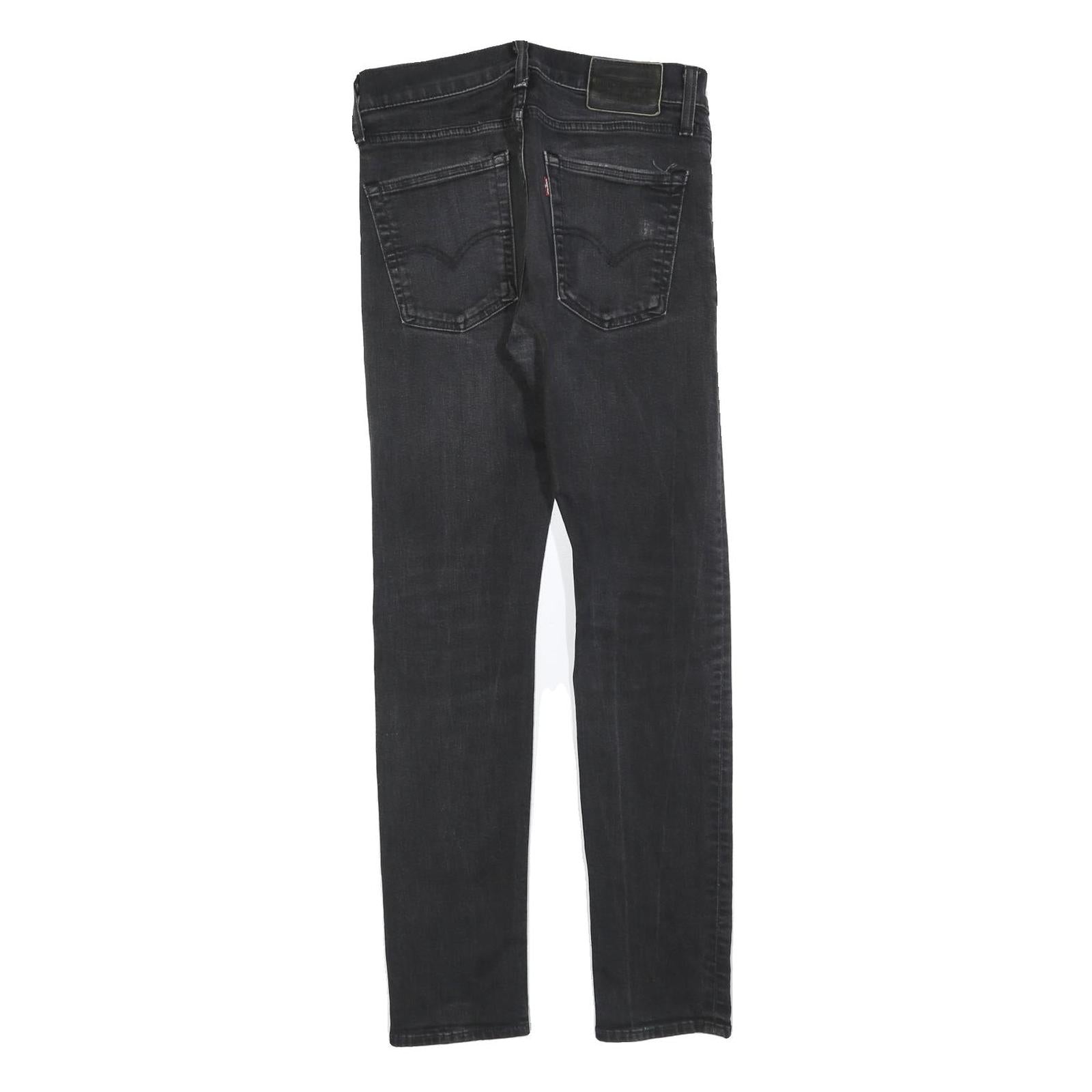 LEVI'S 510 BIG E Mens Black Slim Skinny Denim Cotton Blend Medium W30 L29 Zip