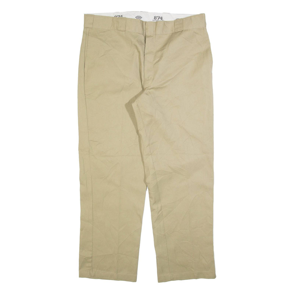 DICKIES 874 Workwear Mens Trousers Beige Regular Straight W38 L30