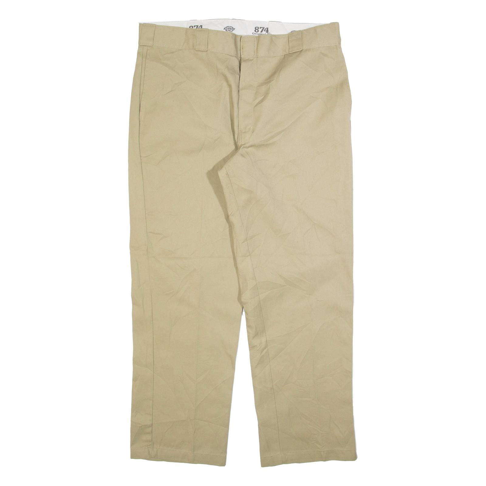 DICKIES 874 Workwear Mens Trousers Beige Regular Straight W38 L30