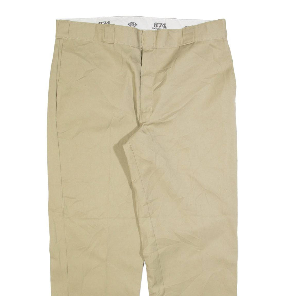 DICKIES 874 Workwear Mens Trousers Beige Regular Straight W38 L30